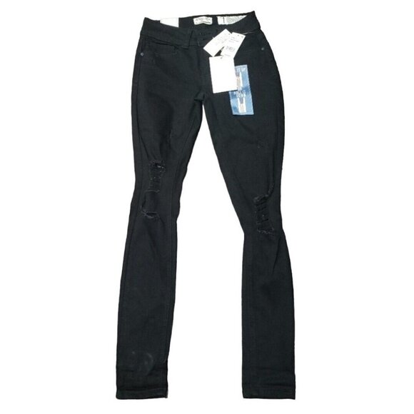 INDIGO Rein Mid Rise Ripped Ankle Skinny Jeans. Size Juniors 1. New With Tag $49 - Picture 1 of 5